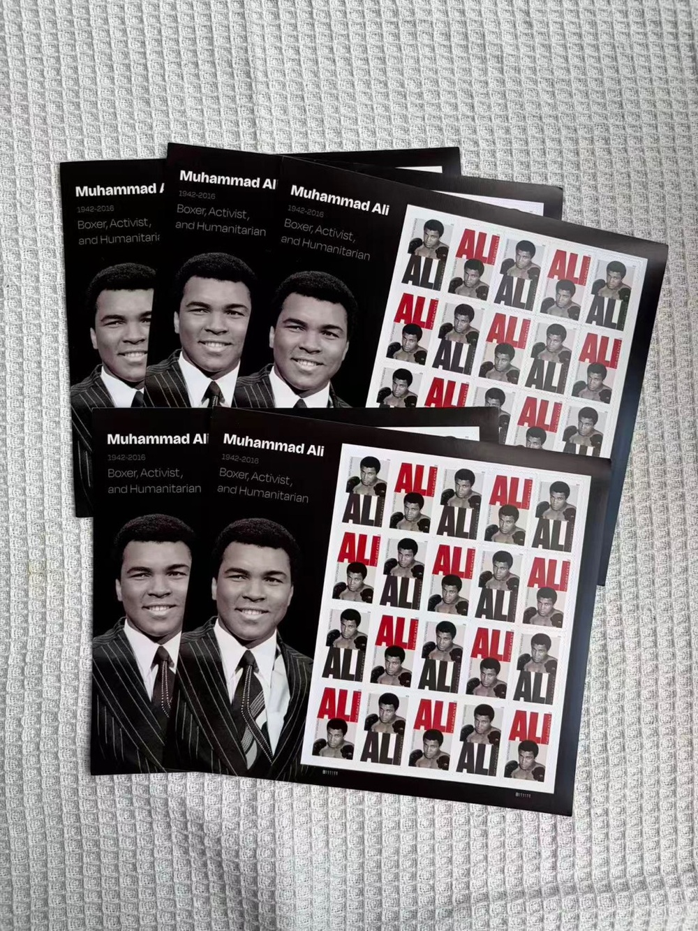 5books Muhammad Ali Commemorative Large Sheet Stamps